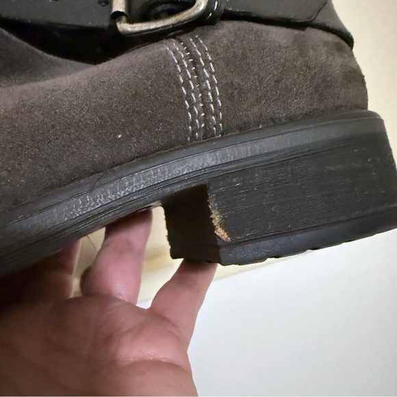 Steve Madden Dormaa Boots Women's Leather Moto Biker Buckle Strap SZ 9.5 - Picture 8 of 10